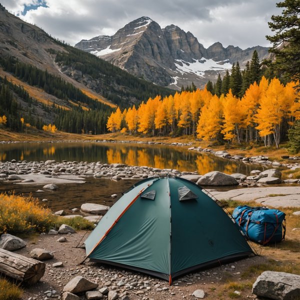 Quels sont les équipements nécessaires pour un camping en région de montagnes rocheuses en automne?