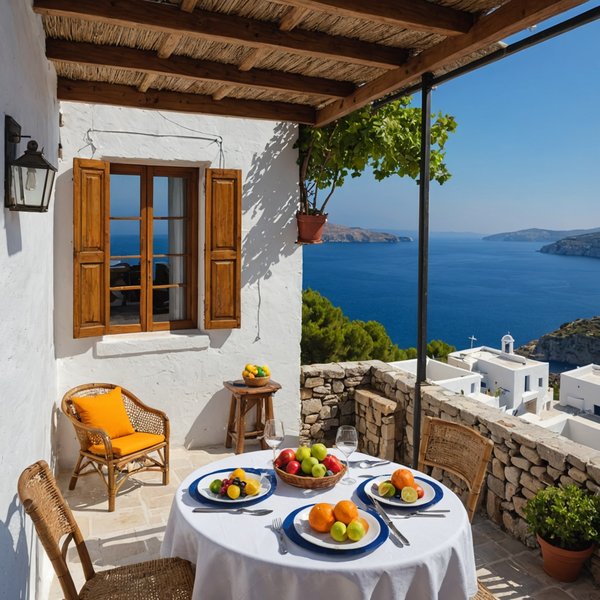 Peut-on trouver une maison de vacances en Grèce avec des cours de cuisine et des excursions en bateau?